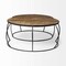 Homeroots Brown and Black Wood and Metal Round Nested Coffee Tables 376284 - alternate 4