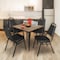 Regency Square Kahlo Breakroom Table W/ 4 Restaurant Stack Chairs, 48 in W, 48 in L, Noble Oak TPL4848NOBK29BK - alternate 3