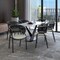 Leisuremod Ervilla Dining Chair in Black Steel Frame with Black Wicker Back and Beige Seat, 2PK ECBL-20BL-BG2 - alternate 5