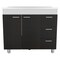Homeroots 39in Black Wood Gloss Finish Door Accent Cabinet With Three Drawers 534981 - alternate 1