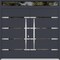 Vdomdoors Metal Double Doors Deux 1105 Gray Graphite Top Transom Mirrored Glass Top Transom Entry Modern Pain DEUX1105DEXD-GRE-W72xH80+12-RH-O - alternate 1