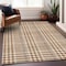 Homeroots 5' X 8' Brown Beige And Beige Plaid Washable Indoor Outdoor Area Rug 601501 - alternate 3