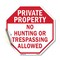 Signmission Private Property No Hunting or Tres, 10 Inch X 10 Inch, Vinyl Decal OC-D-10-153 - alternate 1