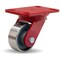 Hamilton Heavy Service Swivel Caster, 4" x 2" Forged Steel Wheel, 3/4" Straight Roller Bearing, Foot Brake S-HS-4FS-FB - alternate 1