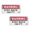 Mytee Products 8-1/2″x18″ Warning Stay Back 100 FT. Self-Adhesive Decal Laminated Sign, 2PK DECAL-W100x2 - alternate 1