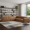 Homeroots 116" Brown Leather Modular Wood Sofa 641022 - alternate 4