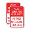 Signmission Please Do Not Park on the Street Por Favor No Estacione, 12'' X 18'', Heavy Gauge Aluminum, 2PK A-1218-2PACK-23291 - alternate 1
