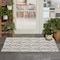 Homeroots 3' X 4' Gray Floral Indoor Outdoor Area Rug 527650 - alternate 3