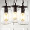 Jonathan Y Gaines 11" 3-Light Farmhouse Industrial Iron Mason Jar LED Semi Flush Mount, Oil Rubbed Bronze JYL7802A - alternate 5