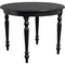 Homeroots 39" Black Solid Wood Round Top Dining Table 569346 - alternate 3