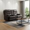 Homeroots 78in Brown Faux Leather Manual Reclining Love Seat With Storage 366322 - alternate 2