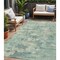 Homeroots 5' X 8' Teal Blue Linen And Pale Aqua Abstract Washable Indoor Outdoor Area Rug 630910 - alternate 1