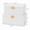Vintiquewise Set of 2 Decorative Wooden Storage Boxes with Gold Accent for Keys, Jewelry, Makeup, & Extras, White QI004862.WT - alternate 3