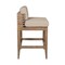 Armen Living Vivid Outdoor Patio Counter Stool in Light Eucalyptus Wood with Taupe Olefin Cushions LCVIBAEUCTP26 - alternate 3