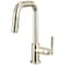 Brizo Litze Pull-Down Prep Faucet with Square Spout, Knurled Handle Polished Nickel 63953LF-PN - alternate 1