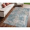 Homeroots 5' X 8' Teal and Taupe Abstract Washable Non Skid Indoor Outdoor Area Rug 564291 - alternate 1
