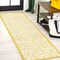 Jonathan Y Madrid Vintage Filigree Textured Weave Cream/Yellow 2 ft. x 8 ft. Indoor/Outdoor Runner Rug SMB107D-28 - alternate 1