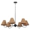 Jonathan Y Grady 35" 6-Light Grand Coastal Farmhouse Adjustable Swooping Arm Metal w/Hand-Woven Rattan Shades L JYL9560C - alternate 3