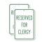 Signmission Reserved For Clergy, 18'' X 24'' 2 Signs, Heavy Gauge Aluminum, 2PK A-1824-2PACK-2912 - alternate 1