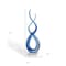 Homeroots 11" Clear and Blue Murano Glass Modern Abstract Tabletop Sculpture 376069 - alternate 2