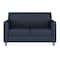 Flash Furniture HERCULES Diplomat Navy LeatherSoft Loveseat with Clean Line-Stitched Frame and Chrome Legs BT-827-2-NVY-CHR-GG - alternate 3