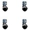Service Caster 2 Inch Gloss Black Polyolefin Ball Caster - Corner Mount Bracket - SCC, 4PK SCC-GR01S20-POS-GB-716-4-CB90-4 - alternate 1