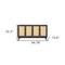 Homeroots 65" Charcoal and Natural Wood and Rattan Sideboard with Four Doors 568409 - alternate 4