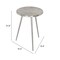 Homeroots 22" Silver Aluminum Round End Table 556521 - alternate 3