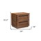 Homeroots 22" Brown Wood Block End Table With Two Drawers 576799 - alternate 3