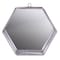 Homeroots 8" Silver Hexagon Steel Framed Accent Mirror 485127 - alternate 1