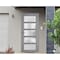 Vdomdoors Front Exterior Prehung FiberGlass Door Frosted Glass / Manux 8002 Grey Ash / Office Commercial and MANUX8002EXD-SS-W36 x H80-RH - alternate 2