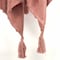 Homeroots 50" X 60" Coral Cotton Woven Geometric Throw Blanket with Tassels 518846 - alternate 3