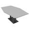 Skutchi Designs Hexagon Conference Table With Power Unit, 48 in W, 84 in L, Grey HAR-HEX.IR-48X84-DOU.BK-U779-NA - alternate 1
