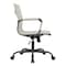 Leisuremod Harris Faux Leather Office Chair - Mid-Back Ergonomic Swivel Desk Chair, Iron Base HOBL19TL - alternate 3