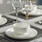 Dinewares Perlaceo Luxurious Collection of 24-Piece White with Gold Rim Bone China Dinnerware Set - QI004761.24 - alternate 4