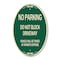 Signmission Do Not Block Driveway Vehicle Will Be Towed a, 12 In X 18 In Architectural, Heavy Gauge Aluminum A-OV-G-1218-24172 - alternate 1