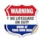 Signmission Pool Warning Shield Sign No Lifeguard On, 12 inch X 12 inch, Vinyl Decal, 2PK SHI-D-2PACK-12-432 - alternate 1
