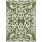 Homeroots 9' X 12' Green And Ivory Damask Washable Indoor Outdoor Area Rug 614429 - alternate 3