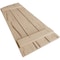 Ekena Millwork Hand Hewn 3 Board Joined Board-n-Batten w/Elliptical Top Faux Wood Shutters, 16 1/2W x 76H, PR SHUBJL16X76HHPR - alternate 3