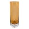 Homeroots 11" Amber And Clear Cylinder Lead Free Crystal Table Vase 390105 - alternate 1