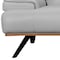 Homeroots 89" Gray Leather Sofa With Black Legs 546410 - alternate 2