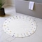 Homeroots 32" Green Purple And White Cotton Round Polka Dots Bath Rug 634892 - alternate 3