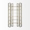 Homeroots 90" Natural and Gold Iron and Solid Wood Curved Six Tier Corner Bookcase 392229 - alternate 3
