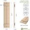Ekena Millwork Rustic Two Board Joined Board-n-Batten Smooth Faux Wood Shutters (Per Pair), Primed Tan, 11"W x 54"H SHUBJS11X54SMPR - alternate 4