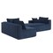 Homeroots 72" Dark Blue Fabric Modular Sleeper Sofa 568306 - alternate 4