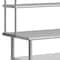 Flash Furniture Reese Work Table, 18 Gauge Stainless Steel Top Shelf and Double Overshelves, 2 Undershelves NH-WT-GU-2460-OSH-GG - alternate 3