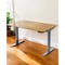 Homeroots 48" Adjustable Brown and Gray Stainless Steel Computer Desk 397739 - alternate 3