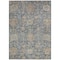 Homeroots 9' X 12' Denim Blue Brown And Beige Damask Washable Indoor Outdoor Area Rug 603849 - alternate 2