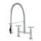 Kingston Brass Double-Handle Deck-Mount Pre-Rinse Bridge Kitchen Faucet, Polished Chrome GS1271BEX - alternate 1
