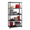 Iron Horse 3200 Riveted Steel Shelving 5-Shelf Unit, 18D x 36W x 72H, GunGray/Black 20996 - alternate 4